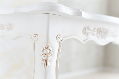 白色 猫脚 /ティーテーブル 80×80cm 姫系インテリア【送料無料】