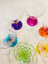 画像をギャラリービューアに読み込む, パーティにおすすめ クリスタルグラス  イタリア製（６色セット）パフェグラスやデザートグラスにも
