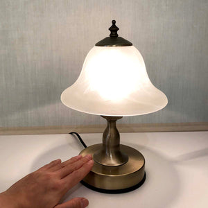 タッチランプ３段階の明るさ調整/ シンプルなアンティーク調ランプ