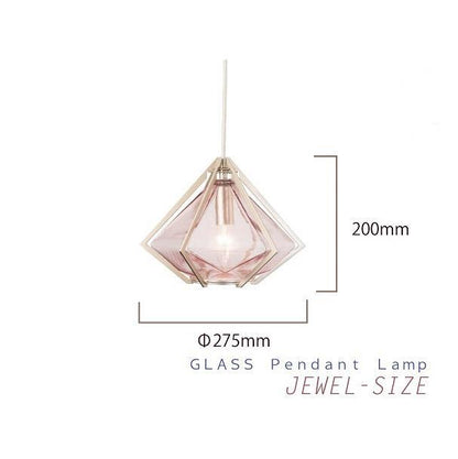 お部屋のアクセントになるジュエリーのようなペンダントランプ1灯（アンバー色）LED対応
