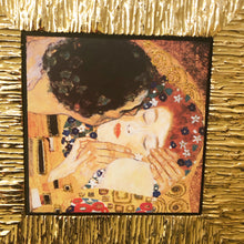 画像をギャラリービューアに読み込む, クリムト ザ・キス／ゴールドフレームのミニサイズのアート額絵（イタリア製）
