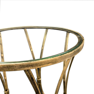 サイドテーブル /ゴールドフレームのガラステーブル