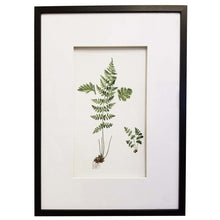 画像をギャラリービューアに読み込む, 植物のアート額グリーンリーフA/ 黒フレームにマット付きのシンプルなアート
