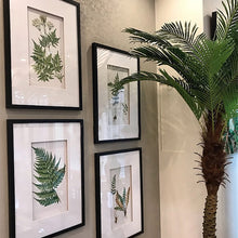 画像をギャラリービューアに読み込む, 植物のアート額グリーンリーフB/ 黒フレームマット付きのシンプルなアート
