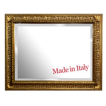 画像をギャラリービューアに読み込む, 壁掛けミラー（クラシック）／渋めゴールドのアンティーク調イタリア製
