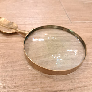インテリアになる虫眼鏡・拡大鏡（ルーペ）/ゴールドフェザー（真鍮製）