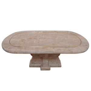 白くおしゃれに、を叶える楕円ダイニングテーブル （ストーン脚）ウノグラムオリジナルデザイン Raffles (ラッフルズ）楕円天板にデザイン脚
