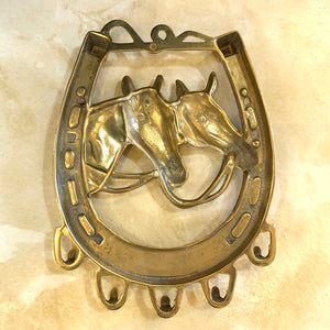真鍮キーハンガー(馬と馬蹄)/イタリア製 馬好きさんにおすすめ