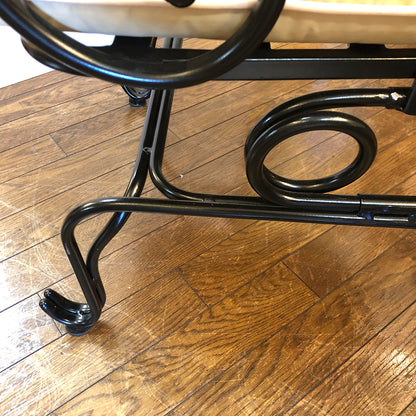 一人掛けチェア アイアン シートクッション付き ロッキングチェア